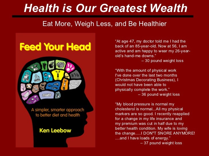 My Health is Your Wealth